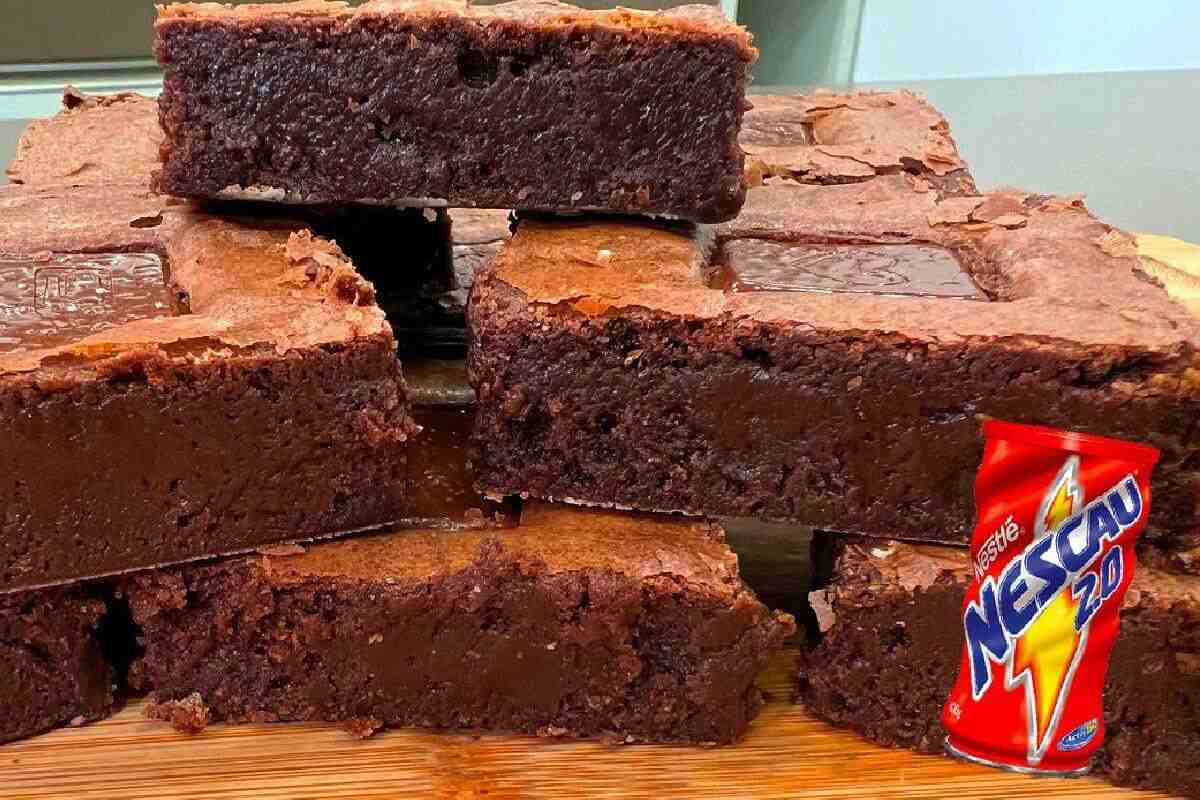 Brownie de nescau uma receita bem econômica que dá para fazer toda